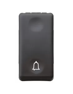 Bouton de sonnette unipolaire Gewiss gw21512 n° 10a noir